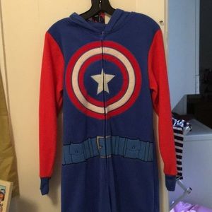A Captain America Onesie